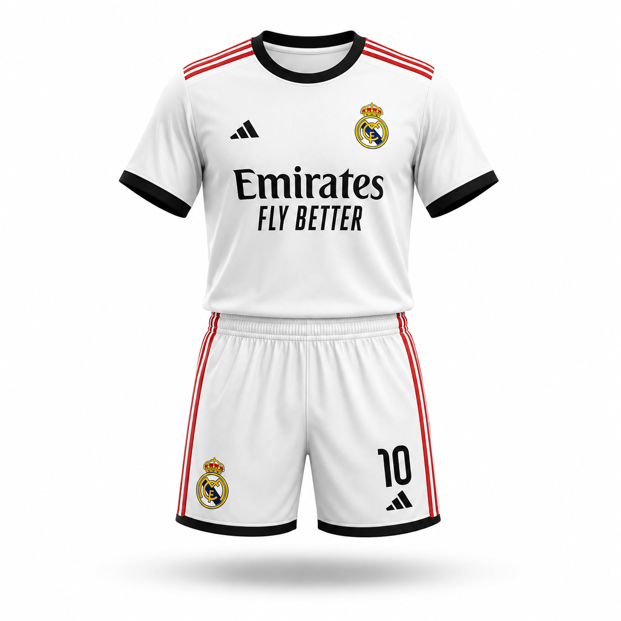 Kids Edition Real Madrid Football (Home) Jersey + Shorts - Mbappe 10