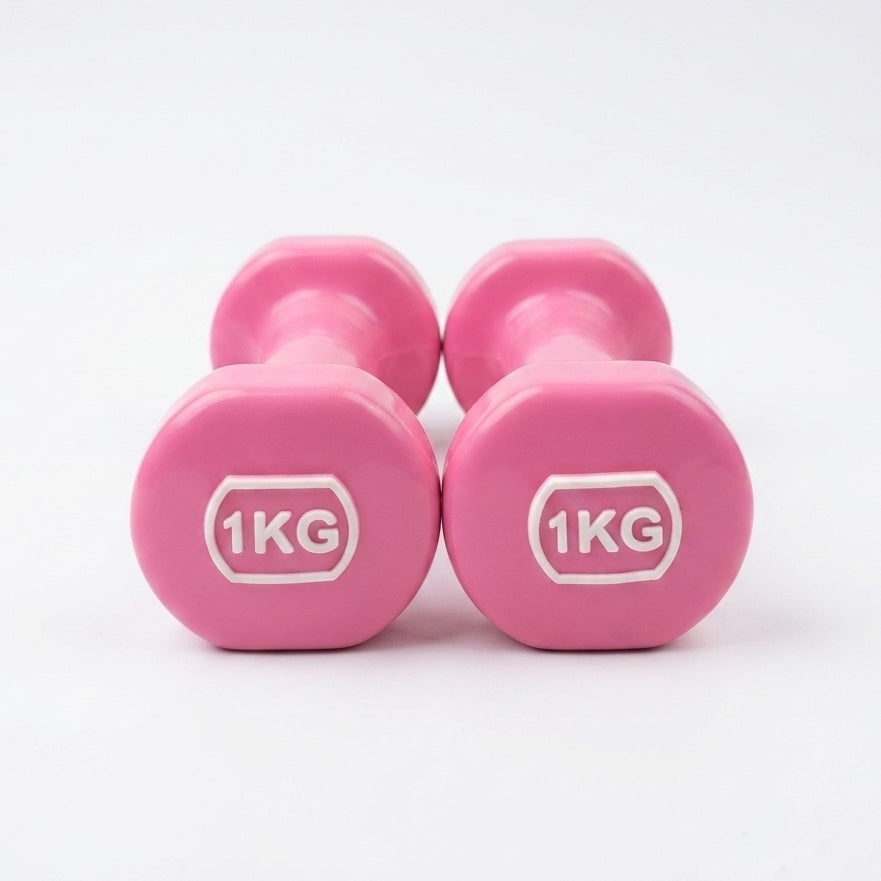 Dumbbell Coated (Single Piece) - Anti-Roll Hand Weights for Home Gym & Fitness (1KG, 2KG, 3KG, 4KG)