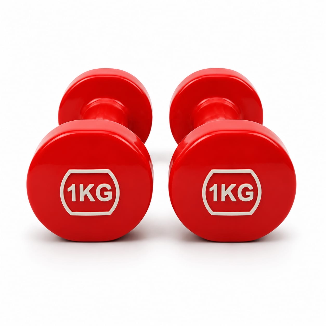 Dumbbell Coated (Single Piece) - Anti-Roll Hand Weights for Home Gym & Fitness (1KG, 2KG, 3KG, 4KG)