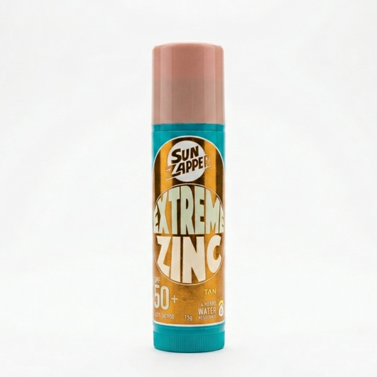 Extreme Zinc Sun Zapper SPF 50+ Sunscreen (15g) Color: Tan