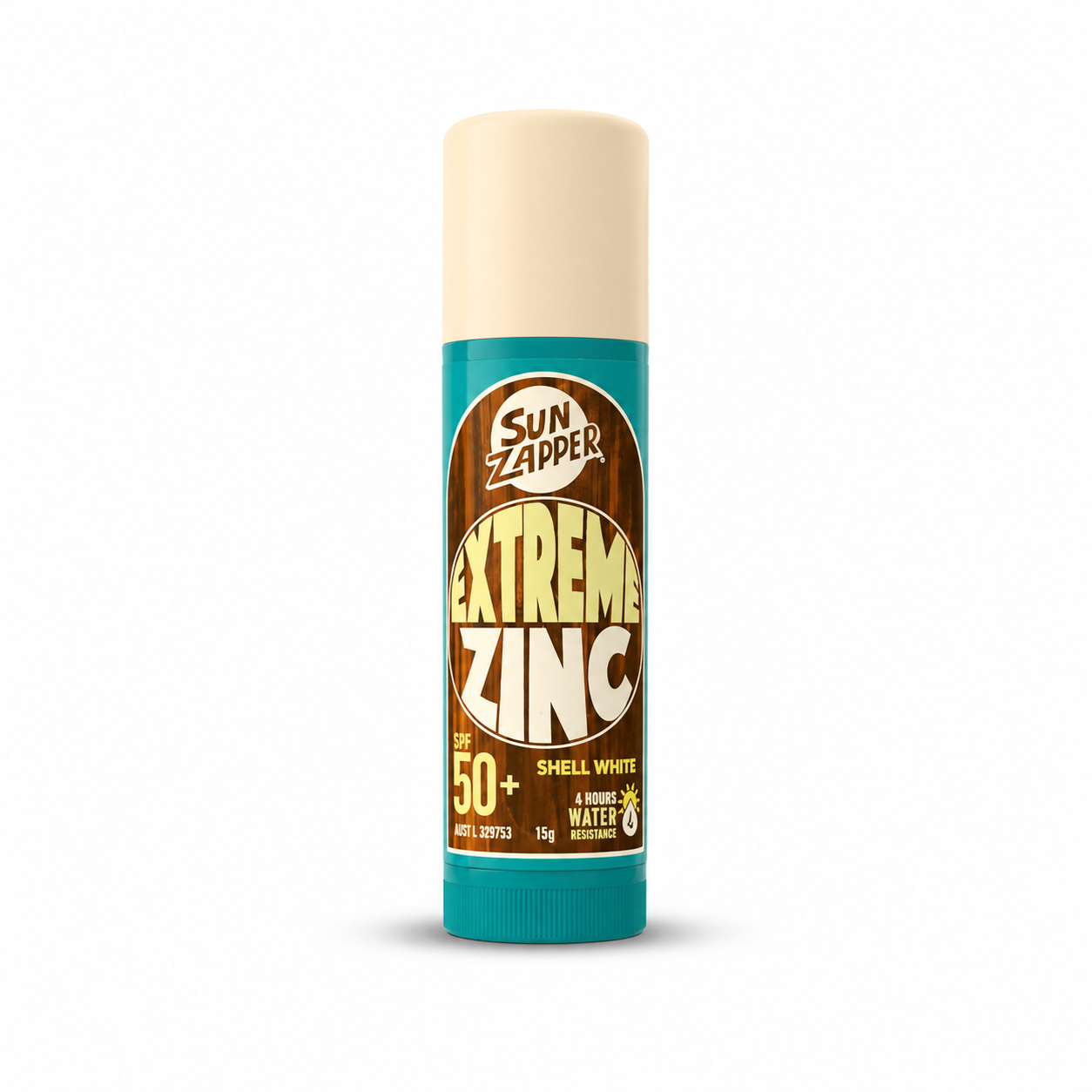 Extreme Zinc Sun Zapper SPF 50+ Sunscreen (15g) Color: Shell White