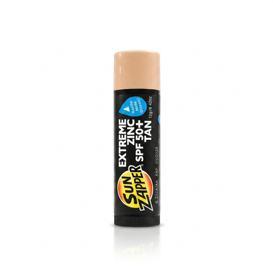 Extreme Zinc Sun Zapper SPF 50+ Sunscreen (12g) Color: Tan